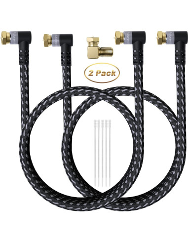 Cable Coaxial Adoreen RG6 1.5 pies Cuádruple Blindado 90