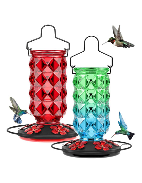 Alimentador de Colibrí de Vidrio Grete Gotye 1.6L 2 Paquetes