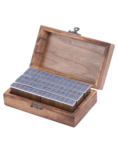 Juego de 70 Sellos de Letras y Números Vintage YPSelected