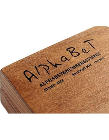 Juego de 70 Sellos de Letras y Números Vintage YPSelected