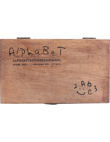 Juego de 70 Sellos de Letras y Números Vintage YPSelected