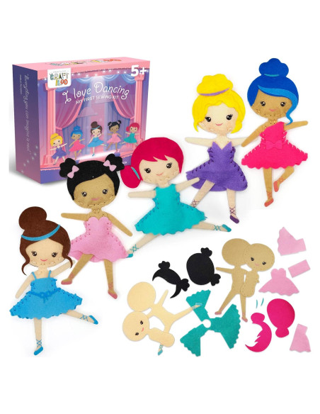 Kit de Costura CRAFTILOO Bailarinas para Niños 5-12 Años
