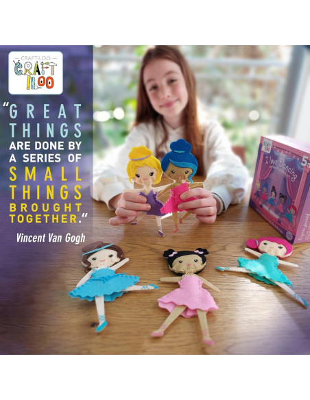 Kit de Costura CRAFTILOO Bailarinas para Niños 5-12 Años