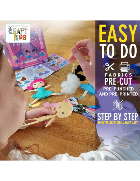 Kit de Costura CRAFTILOO Bailarinas para Niños 5-12 Años