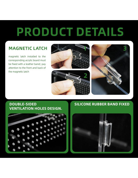 Terrario Acrílico UCandy 15.24x20.32x35.56 cm para Reptiles