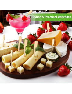 Palillos de Cóctel de Bambú FATLODA 3.5" 1200PCS 2