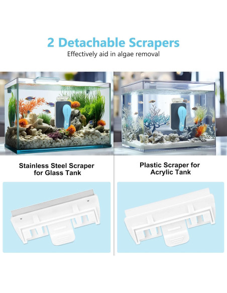 Limpiador Magnético de Acuario Fishkeeper con Raspadores