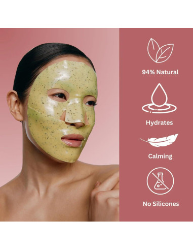 Mascarilla Peel Off Matcha CocoBeauty - Hidratante y Calmante (4 unidades)