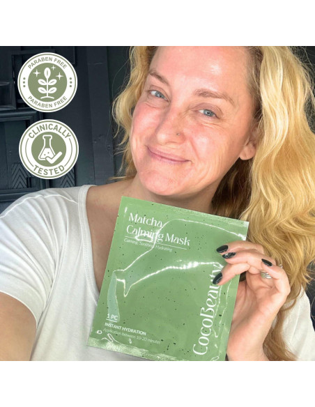 Mascarilla Peel Off Matcha CocoBeauty - Hidratante y Calmante (4 unidades)