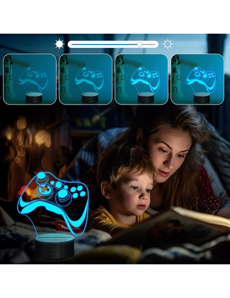 Lámpara 3D Gamepad Attivolife con Control Remoto y 16 Colores