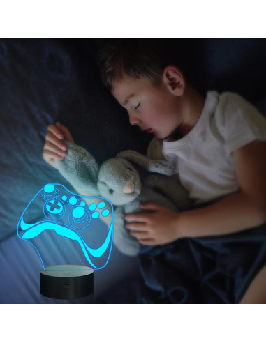 Lámpara 3D Gamepad Attivolife con Control Remoto y 16 Colores