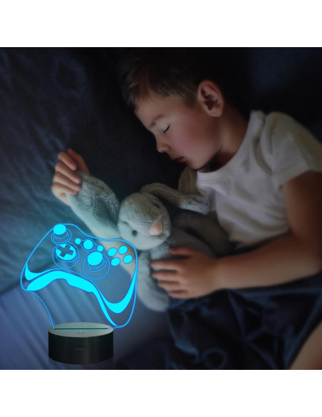 Lámpara 3D Gamepad Attivolife con Control Remoto y 16 Colores