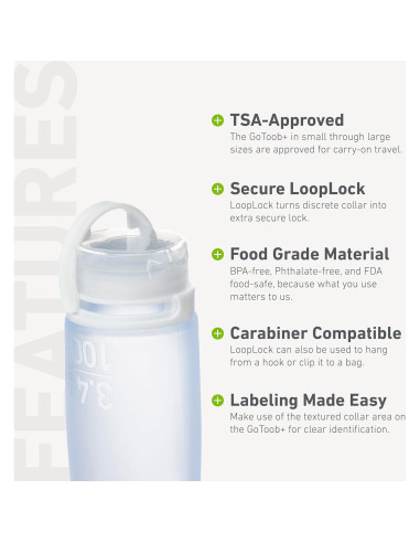 Botellas de Silicona Reutilizables humangear GoToob+ 3pk 50ml