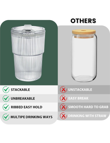 Set de 8 Tazas de Café Helado HIGIINC 480 ml Irrompibles