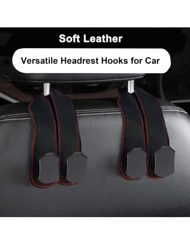 Ganchos para Reposacabezas de Coche WELKSEZYWOD - 2 Piezas, Negro