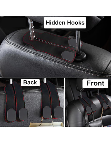 Ganchos para Reposacabezas de Coche WELKSEZYWOD - 2 Piezas, Negro