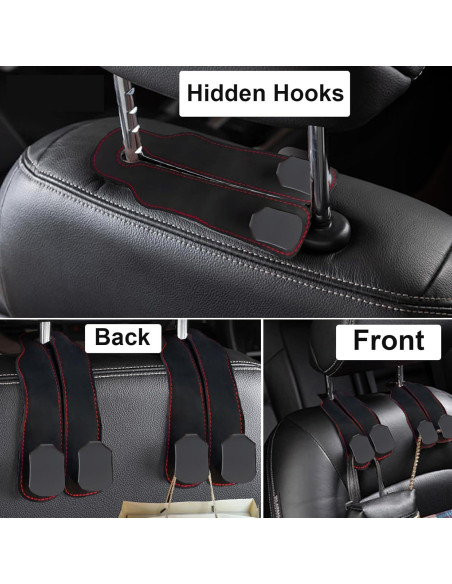 Ganchos para Reposacabezas de Coche WELKSEZYWOD - 2 Piezas, Negro