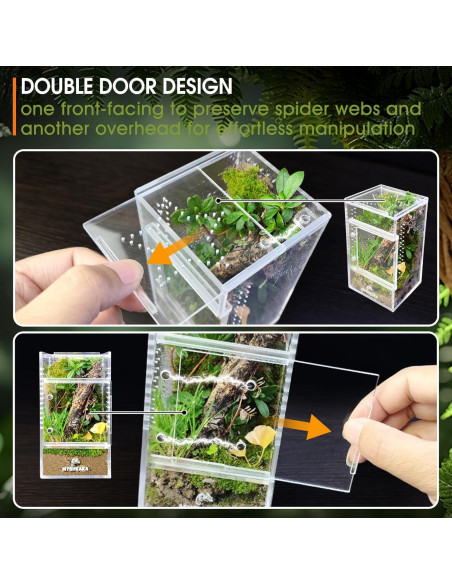 Terrario de Insectos MYGIIKAKA 7.62x7.62x15 cm con Ventilación