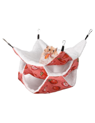 Hamaca Colgante para Mascotas XINRUI 30x30cm Rojo Frambuesa