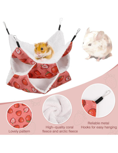 Hamaca Colgante para Mascotas XINRUI 30x30cm Rojo Frambuesa