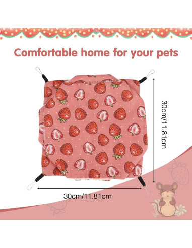 Hamaca Colgante para Mascotas XINRUI 30x30cm Rojo Frambuesa