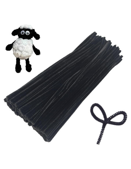 Juego de Limpiapipas Negros Swpohrat 100 Piezas 30.48 cm