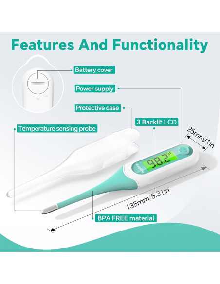 Termómetro Digital Rápido Shen Zhen 8s para Adultos y Niños Termómetro Digital Rápido Shen Zhen 8s para Adultos y Niños