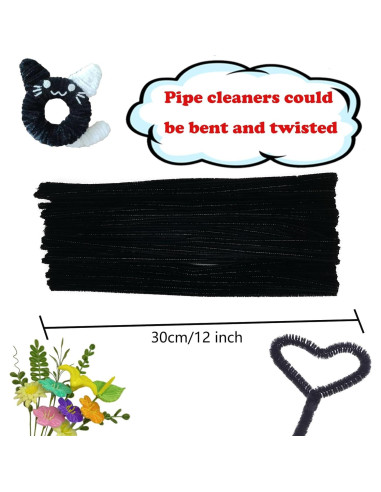 Juego de Limpiapipas Negros Swpohrat 100 Piezas 30.48 cm