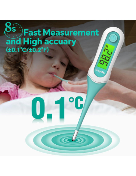 Termómetro Digital Rápido Shen Zhen 8s para Adultos y Niños Termómetro Digital Rápido Shen Zhen 8s para Adultos y Niños