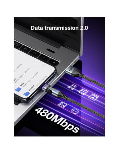 Cable de Carga Magnético USB C AUFU 3Pack 1m 16PIN