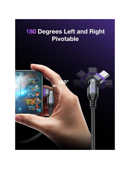 Cable de Carga Magnético USB C AUFU 3Pack 1m 16PIN