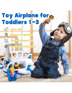 Juguete de avión musical PLAY para niños 2+ años - Azul 2