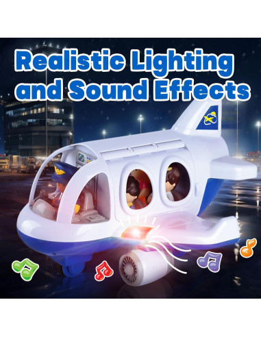 Juguete de avión musical PLAY para niños 2+ años - Azul