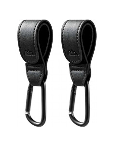Ganchos para Cochecito de Bebé Ganchos Multipropósito 2 Pcs Negro