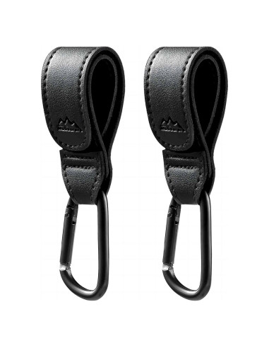 Ganchos para Cochecito de Bebé Ganchos Multipropósito 2 Pcs Negro