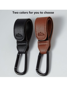 Ganchos para Cochecito de Bebé Ganchos Multipropósito 2 Pcs Negro 2