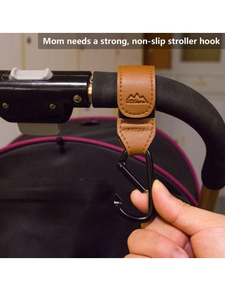 Ganchos para Cochecito de Bebé Ganchos Multipropósito 2 Pcs Negro