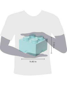 Caja de Almacenamiento LEGO Room Copenhagen Ladrillo 4 Aqua 2