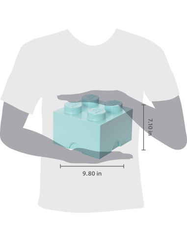 Caja de Almacenamiento LEGO Room Copenhagen Ladrillo 4 Aqua