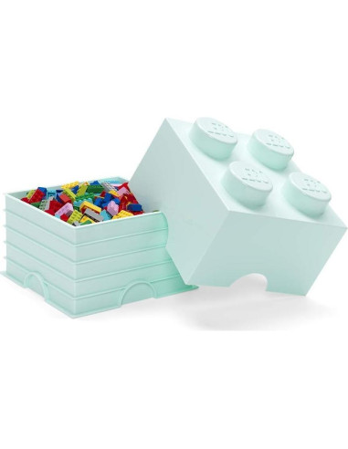 Caja de Almacenamiento LEGO Room Copenhagen Ladrillo 4 Aqua