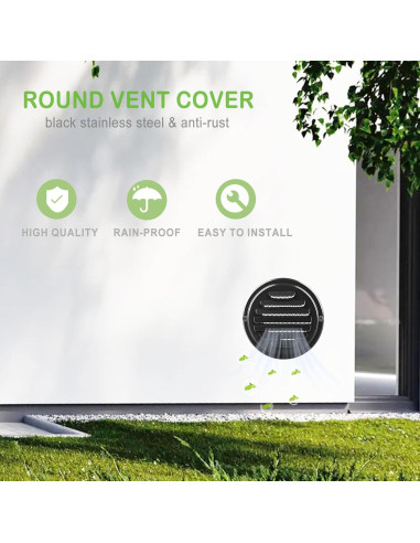 Cubierta de Ventilación de Acero Inoxidable FocuVenHom 75mm 2PCS