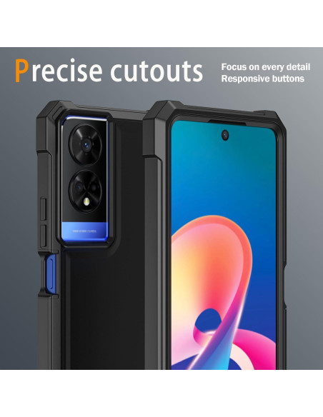 Funda protectora TCL 50 XE 5G con vidrio templado - Negro Funda protectora TCL 50 XE 5G con vidrio templado - Negro