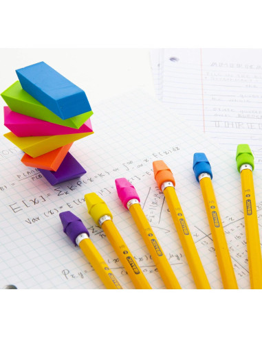 BAZIC Borradores de Punta de Lápiz y Bloque - 12 Unidades