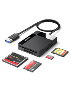 Lector de Tarjetas UGREEN USB 3.0 5Gbps 4 en 1 Negro
