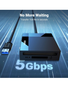 Lector de Tarjetas UGREEN USB 3.0 5Gbps 4 en 1 Negro 2