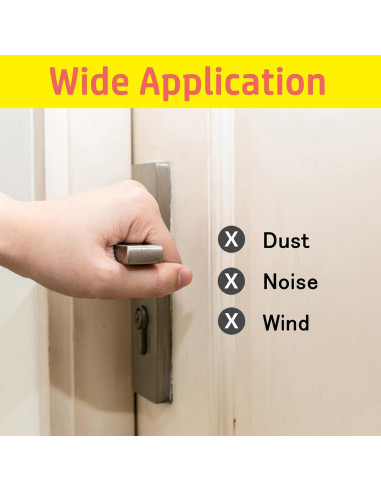 Sello de Aislamiento Acústico GOKINDOR 6m Negro para Puertas