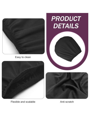 Funda de Reposacabezas de Coche AWGUKA 2 PCS Negra Transpirable