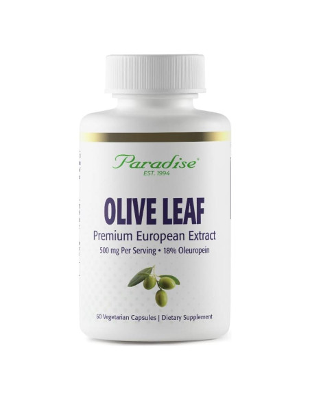 Extracto de Hoja de Olivo Paradise Herbs 60 Cápsulas Veganas