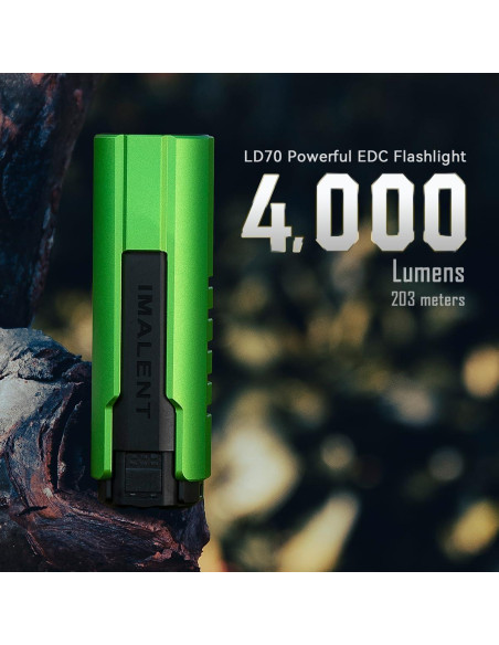 Linterna EDC IMALENT LD70 4000 Lúmenes LED CREE Verde