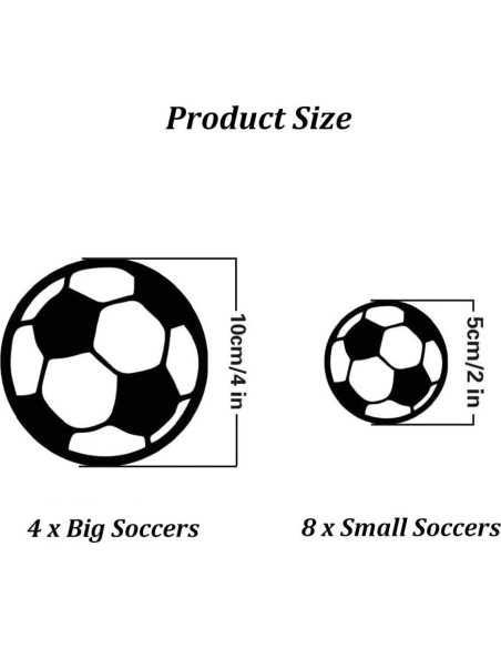 Calcomanías de Pared de Fútbol LZYMSZ 12 Piezas PVC Impermeable